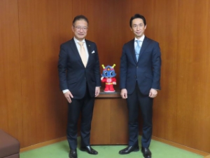 写真:東京消防庁 川田進人事部長 来訪