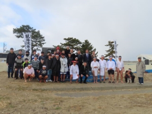 写真：泅水術観海流寒中水泳 挨拶