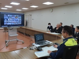 写真：能登半島地震支援に関する知事・市町長会議の様子