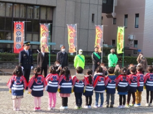 写真:令和5年交通安全・防犯・防火合同出発式 挨拶