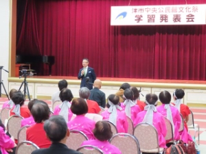 写真:津市中央公民館文化祭 学習発表会・作品展 挨拶
