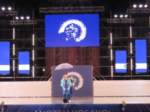 写真:津まつり「安濃津よさこい」ファイナル 挨拶