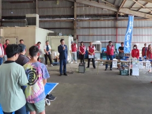 写真:岩田川はぜ釣り大会 挨拶