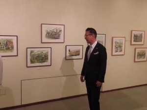 写真:桑名登水彩画展