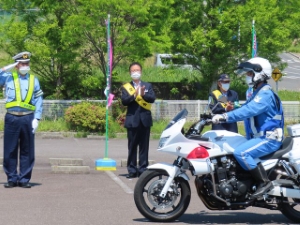 写真:令和5年春の全国交通安全運動出発式