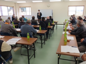 写真:高野井土地改良区総代会あいさつ