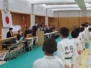 写真:第43回三重県少年柔道大会挨拶