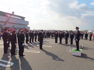 写真:出初式終了報告
