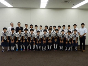 写真：全国高等学校総合体育大会出場選手 来訪