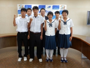 写真：いきいき茨城ゆめ国体2019ビーチバレー種目出場選手　表敬訪問