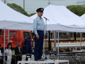 写真：消防団夏期訓練1