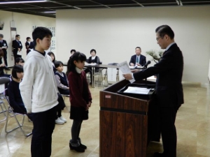 写真：谷川ことすが書道コンクール1