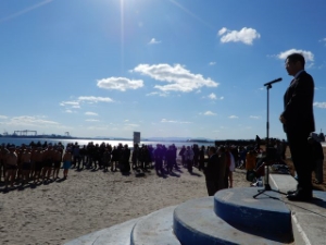 写真：観海流寒中水泳1