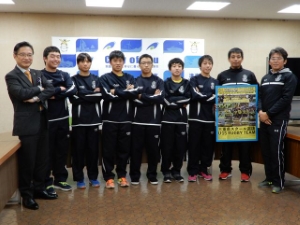 写真：ラグビー選手権出場報告