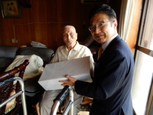 写真:長寿者訪問3