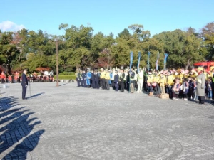 写真：交通安全・防犯・防火合同出発式1