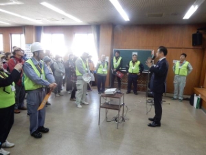 写真：合同避難・防災・減災訓練