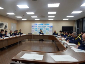 写真：津市災害対策本部会議