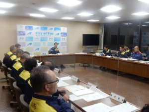 写真：第2回津市災害対策本部会議