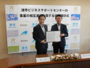 写真:相互連携協定調印式