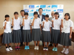 写真：全国中学生テニス選手権大会出場選手