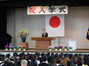 写真：一志中学校入学式