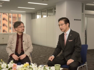 写真:市長対談