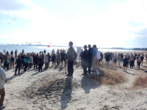 写真：観海流洇水会 寒中水泳大会1