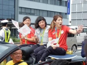 写真:吉田沙保里選手凱旋パレード3