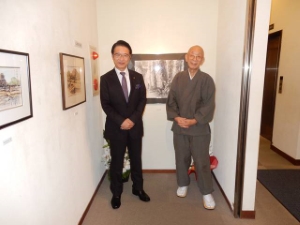 写真:野田眞章さん仏画集原画展