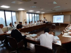 写真:第1回津市災害対策本部会議