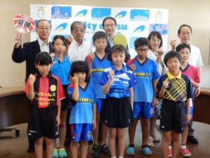 写真:全日本卓球大会出場選手