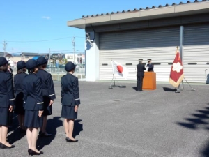 写真:総務省消防庁無償貸付車輌引き渡し式1