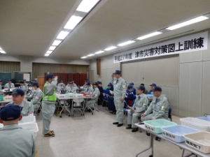 写真:津市災害対策図上訓練1