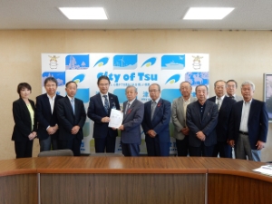 写真：河芸町島崎町線建設促進協議会　役員来訪