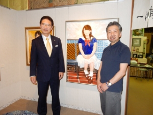 写真：松尾和男さん油彩画初個展