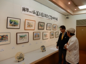 写真：林徳一さんの水彩画展