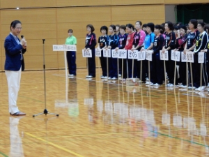 写真:津市婦人バレーボール10周年記念大会 挨拶