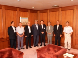 写真：名松線を守る会 赤堀嘉夫会長ほか 来訪