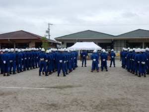 写真：一志地域水防工法訓練 挨拶