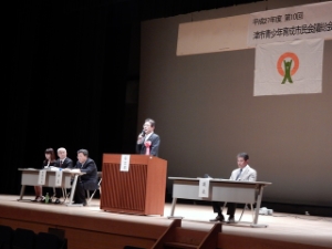 写真:津市青少年育成市民会議定期総会 挨拶