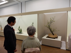 写真:第30回未生流津支部いけ花展 鑑賞