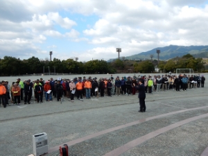 写真：スポレクチャレンジ事業 グラウンドゴルフ大会 挨拶