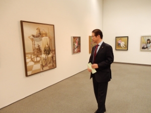 写真：第16回やなせグループ洋画展 鑑賞