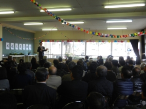 写真：大井地区「新春元気交歓会」挨拶