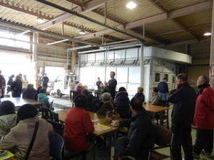 写真：栗真地区「おしゃべりサロン」挨拶