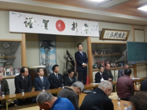 写真：上稲葉地区　山の神直会 挨拶