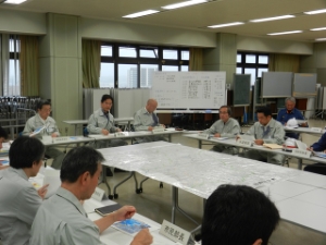 写真：平成26年台風第19号に係る第1回津市災害対策本部会議
