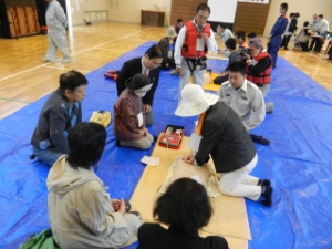 写真：根上り地区自主防災訓練