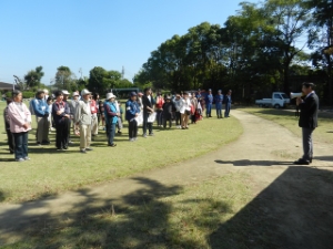 写真：根上り地区自主防災訓練 挨拶